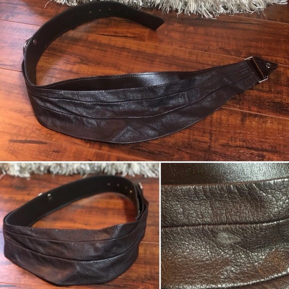 Vintage Brown BoHo Hippie Steampunk CHIC Wide Suede LEATHER Waist Belt S / M… main image 7